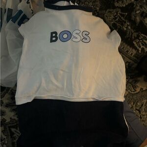 Boss White and Navy Tee